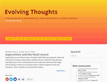 Tablet Screenshot of evolvingthoughts.net